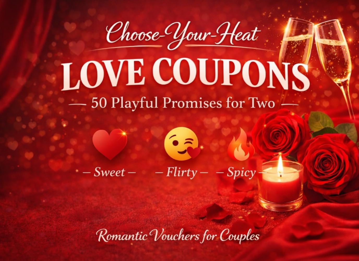 Choose-Your-Heat Love Coupons: Sweet, Flirty & Spicy Romantic Vouchers for Couples